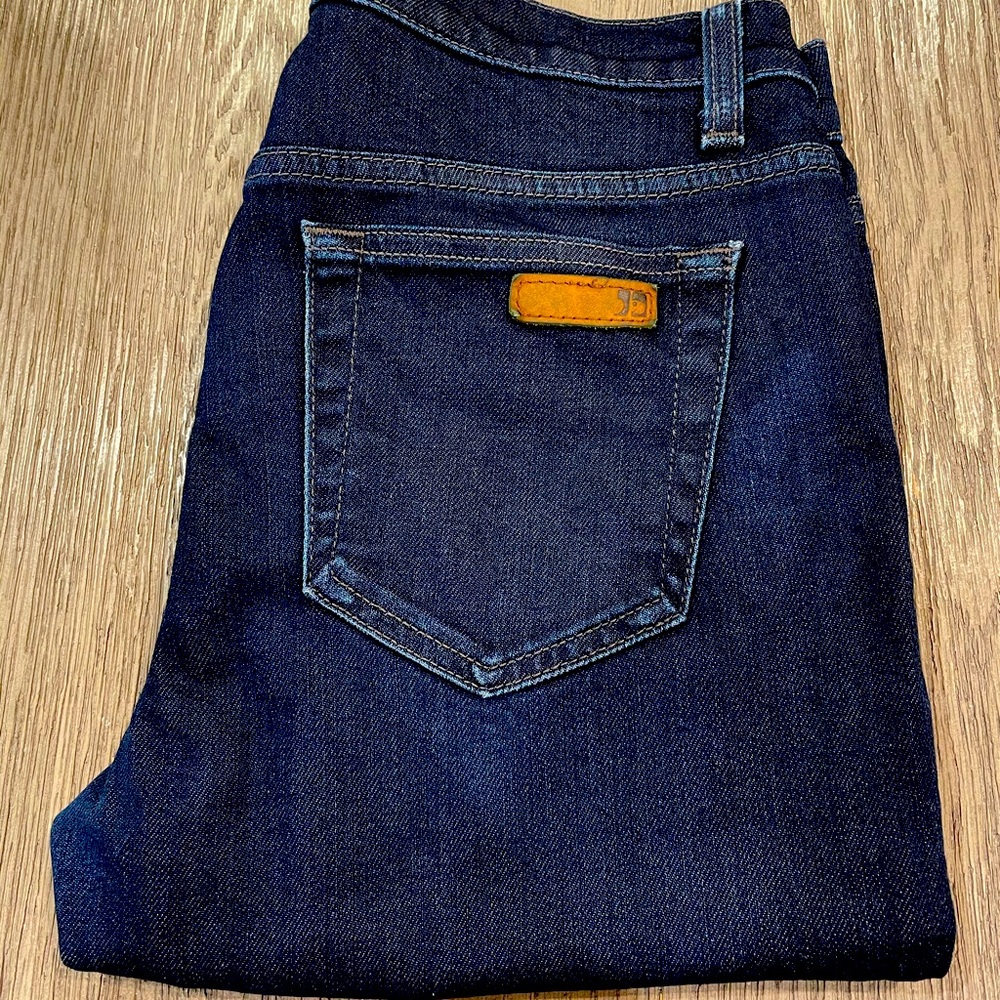 Joe’s Jeans “Lacy” cropped dark jean wide cuff